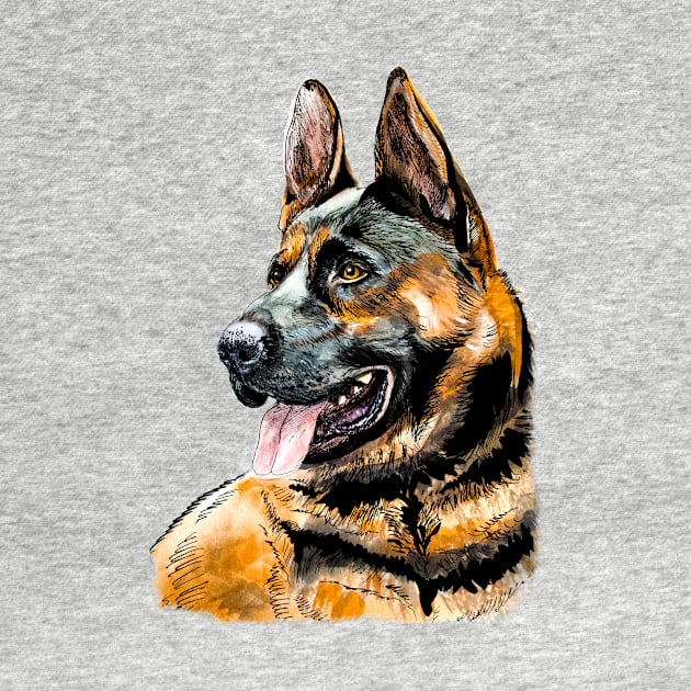 German shepherd by VicaVeresk